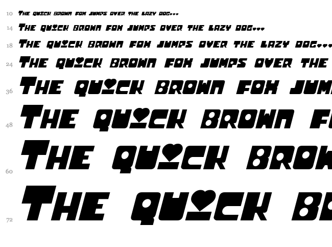 Utonium font waterfall